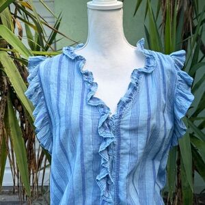 Stark X Rufflly Blue Shirt